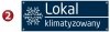 Tablica lokal klimatyzowany 35/12cm (odblask)